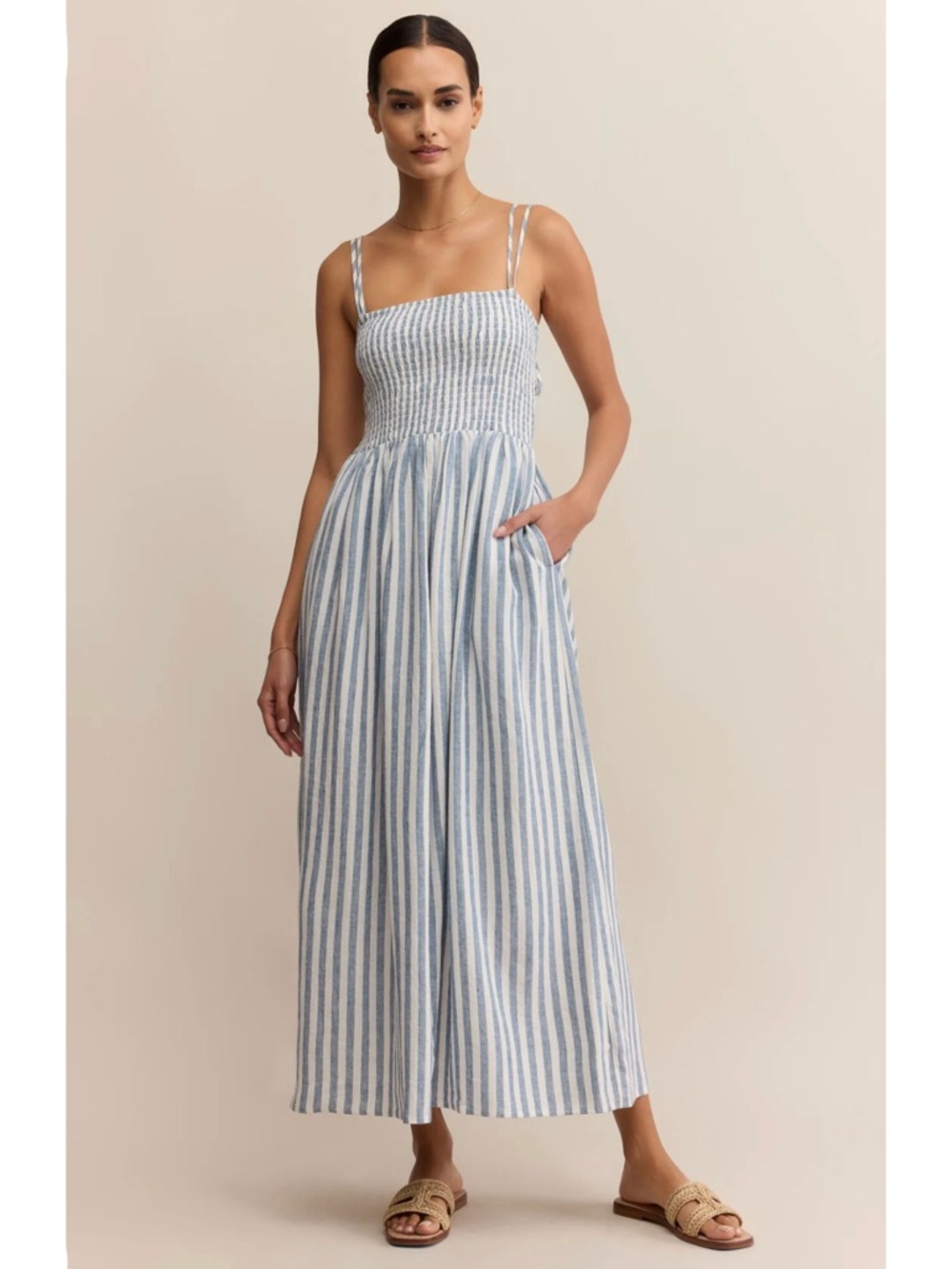 Z SUPPLY Nadine Striped Midi Dress